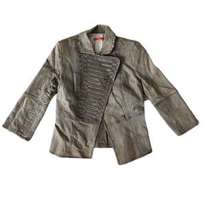 HP 🎉 Alice + Olivia Military Chain Jean Blazer Jacket Small